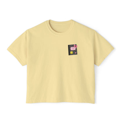 Pink School Bus Women's Boxy Tee
