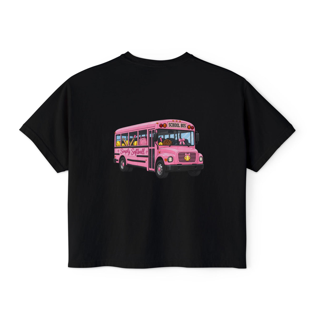 Pink School Bus Women's Boxy Tee