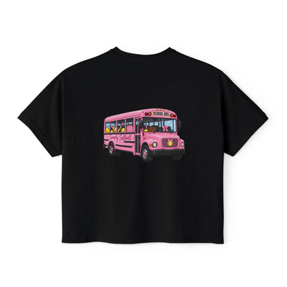 Pink School Bus Women's Boxy Tee