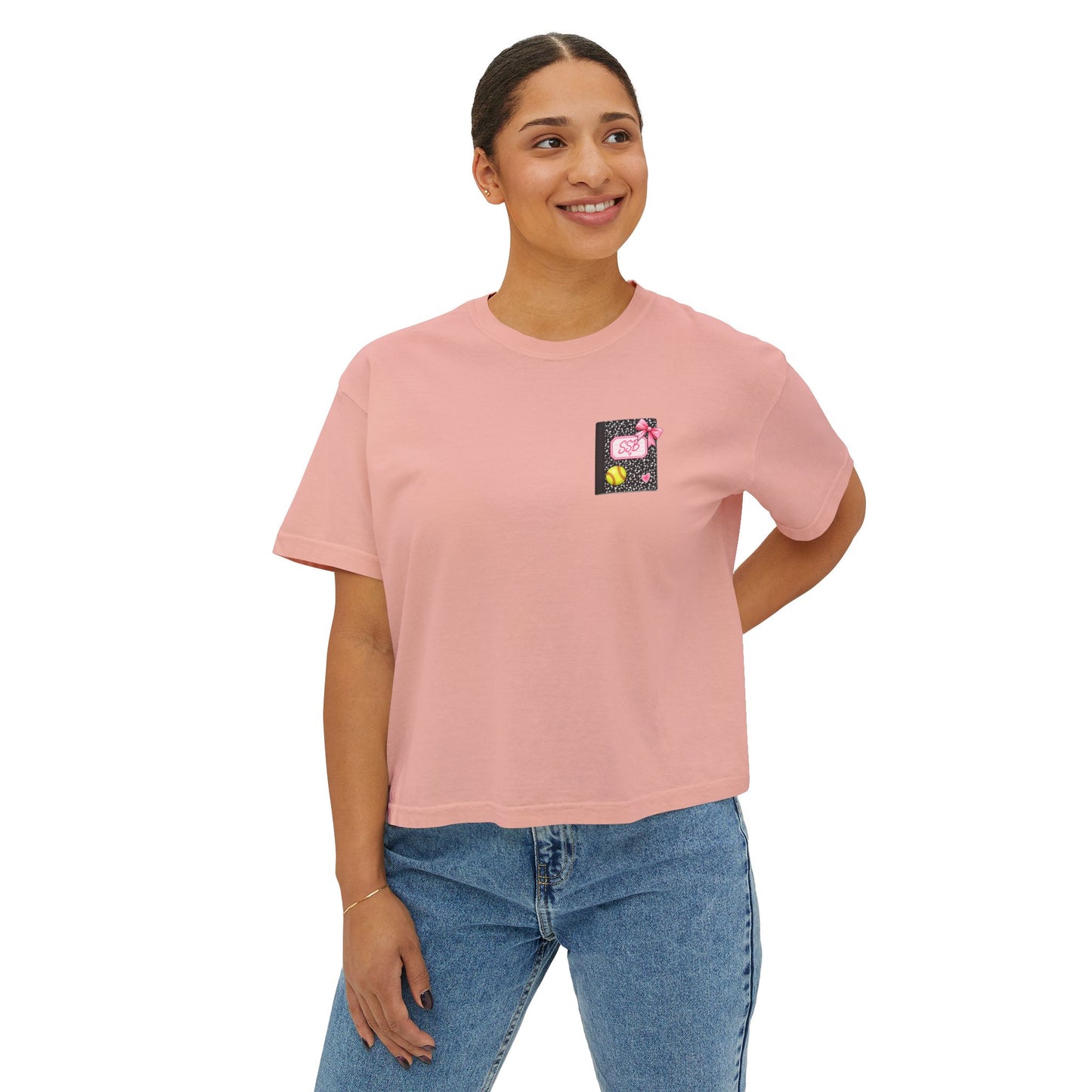 Pink School Bus Women's Boxy Tee