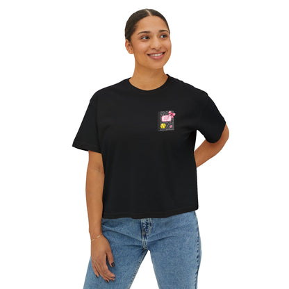 Pink School Bus Women's Boxy Tee