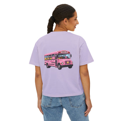 Pink School Bus Women's Boxy Tee