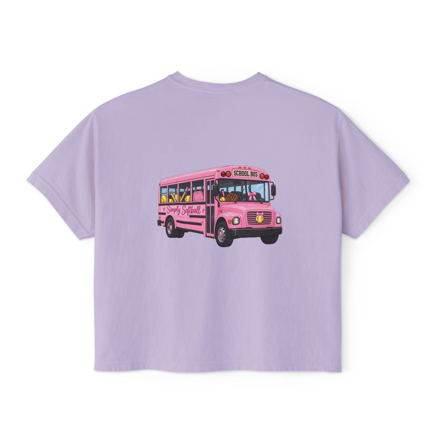 Pink School Bus Women's Boxy Tee