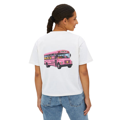 Pink School Bus Women's Boxy Tee