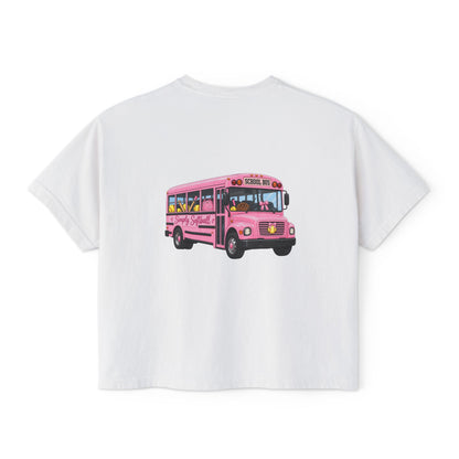 Pink School Bus Women's Boxy Tee