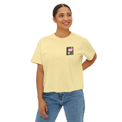 Pink School Bus Women's Boxy Tee