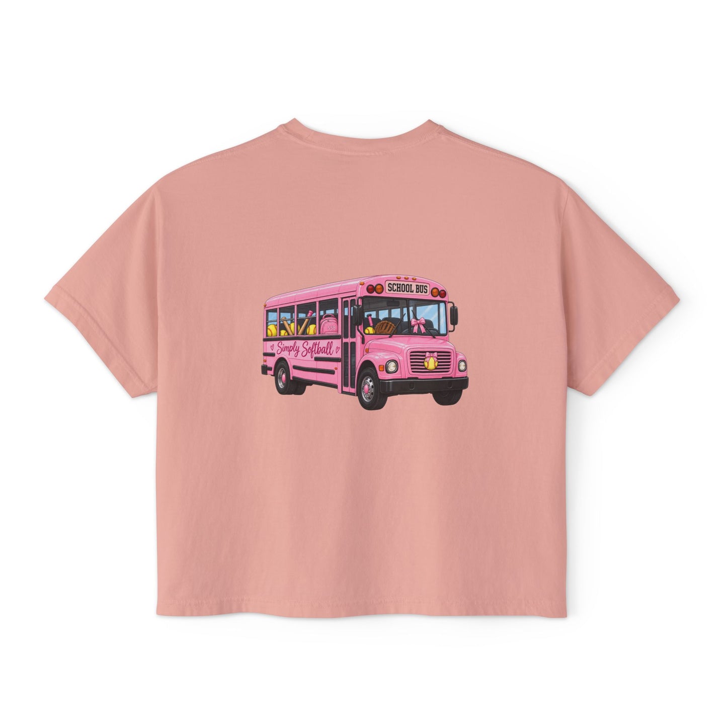 Pink School Bus Women's Boxy Tee