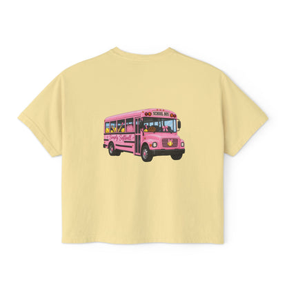 Pink School Bus Women's Boxy Tee
