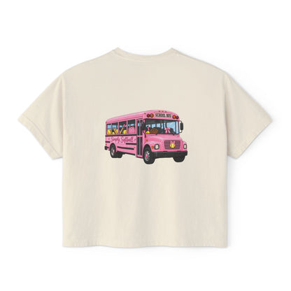 Pink School Bus Women's Boxy Tee