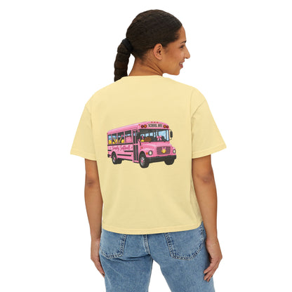 Pink School Bus Women's Boxy Tee