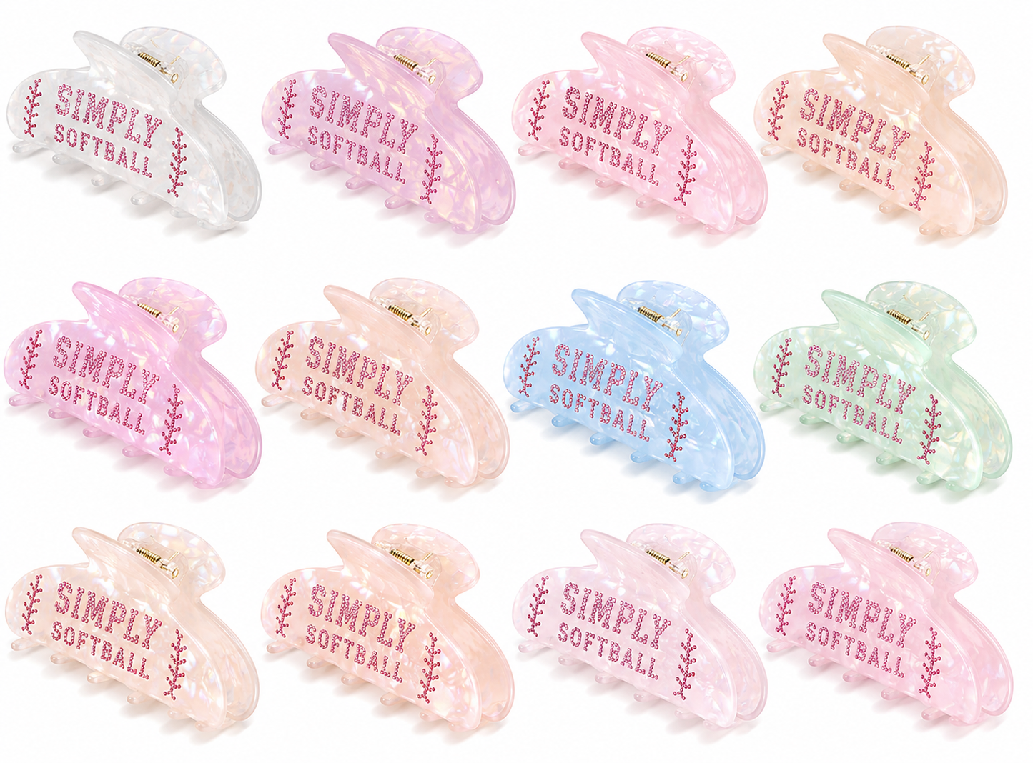 Simply Softball Bedazzled Clips