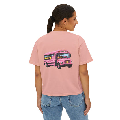 Pink School Bus Women's Boxy Tee